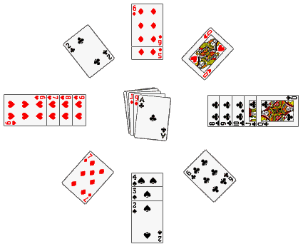 Пасьянс из игральных карт. Пасьянс 36 карт. Карты разложенные по мастям. Карточный пасьянс на игральных картах. Простые игры с картами 36