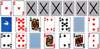 Карта пасьянс четыре. Карточные пасьянсы паук 4 масти. Раскладка пасьянса на картах 52 карты. Сколько карт в колоде. Пасьянс 9 карт по 4 рядами.